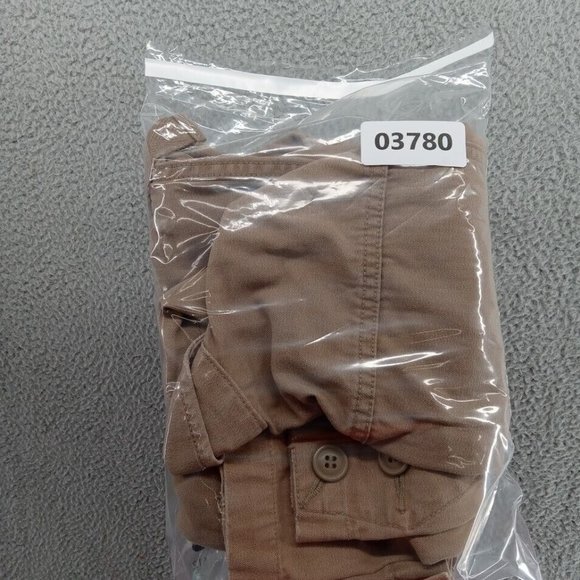 Lucky Brand Jacket Womens Medium Khaki Tan Sand Canvas Cargo‎ Utility Button Up - Picture 7 of 7